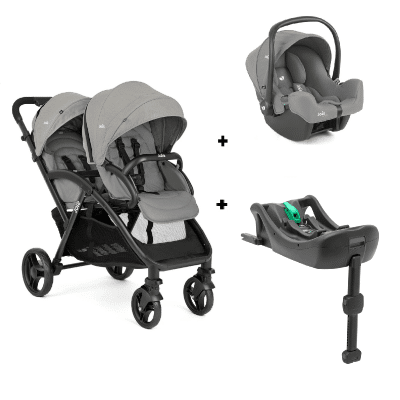 Joie EvaLite DUO Stroller Pebble with Car Seat and Isofix Base