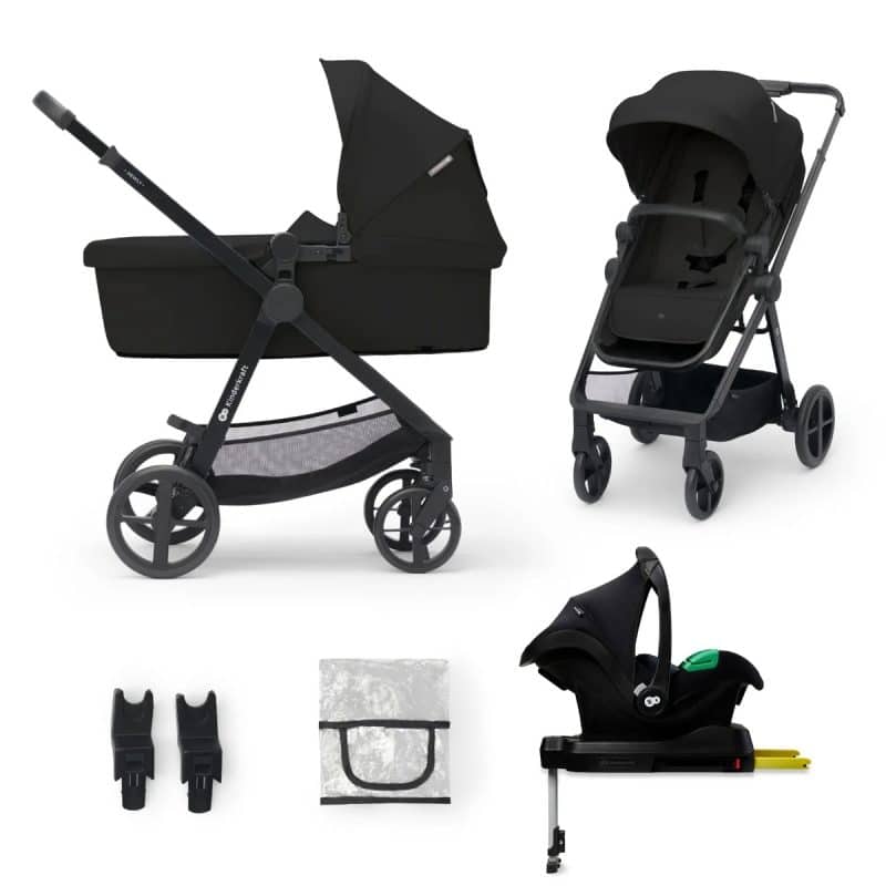 Kinderkraft 4in1 Newly Travel System with Isofix Base Black