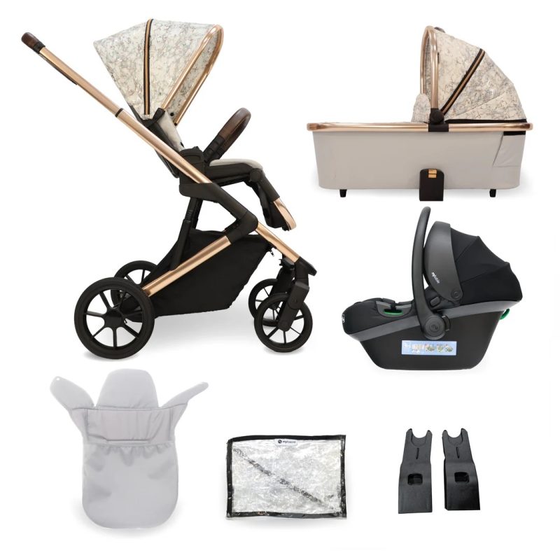 My Babiie Travel System MB500 3-in-1 - Rose Gold Marble