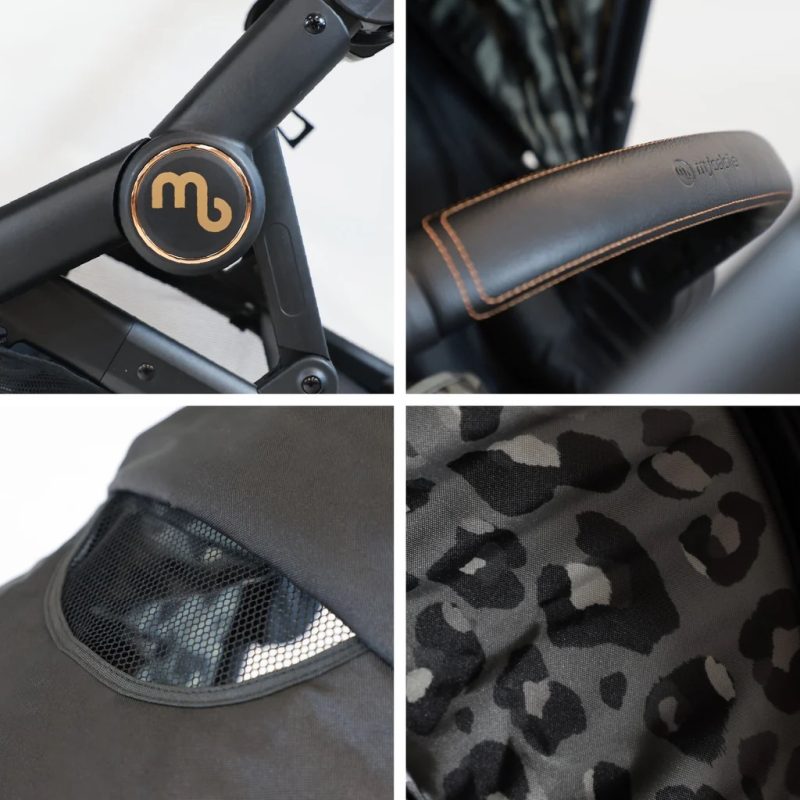 My Babiie Tandem Pushchair - Black Leopard