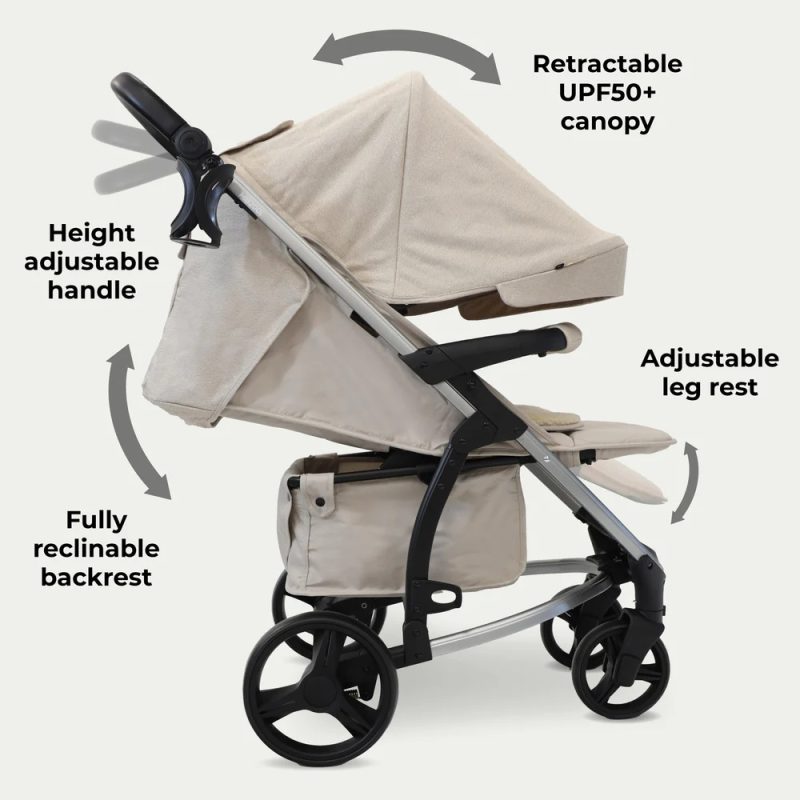 My Babiie MB200i Travel System with i-Size Car Seat - Oatmeal