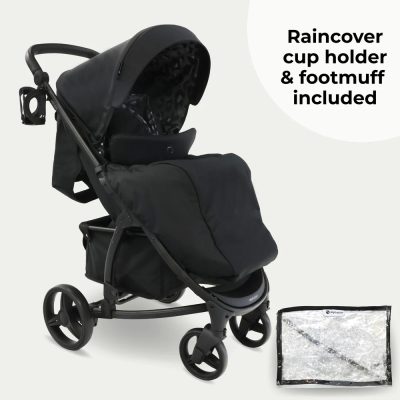 My Babiie MB200i Travel System with i-Size Car Seat - Black Leopard