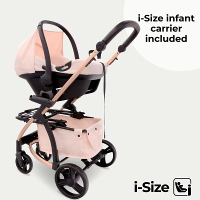 My Babiie 3-in-1 Travel System with i-Size Car Seat - Pink Plaid