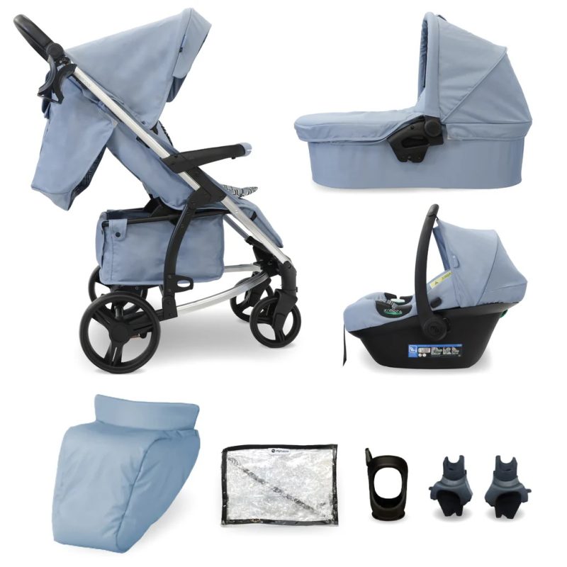 My Babiie MB200i Travel System with i-Size Car Seat - Blue Plaid