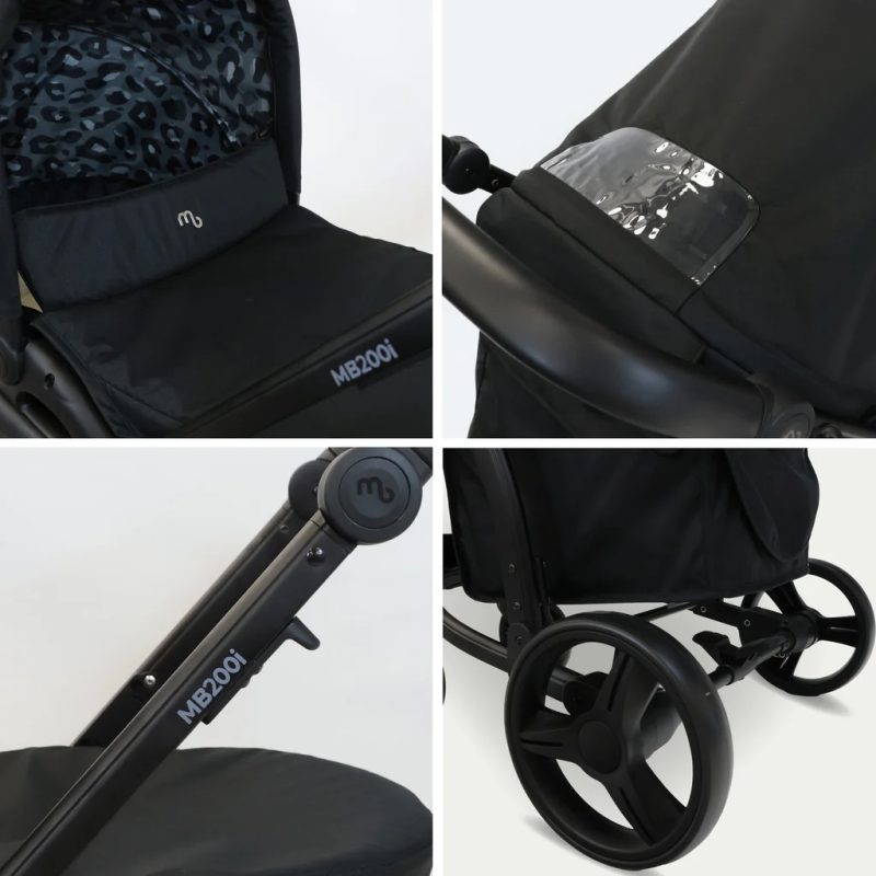 My Babiie MB200i Travel System with i-Size Car Seat - Black Leopard