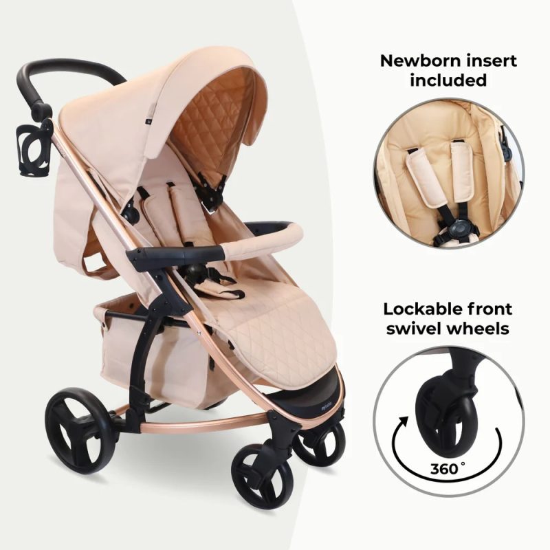 My Babiie MB200i Travel System with i-Size Car Seat - Blush