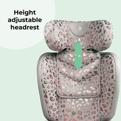 My Babiie i-Size (100-150cm) High Back Booster Car Seat - Blush Leopard