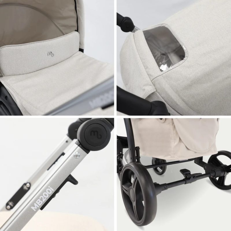 My Babiie MB200i Travel System with i-Size Car Seat - Oatmeal