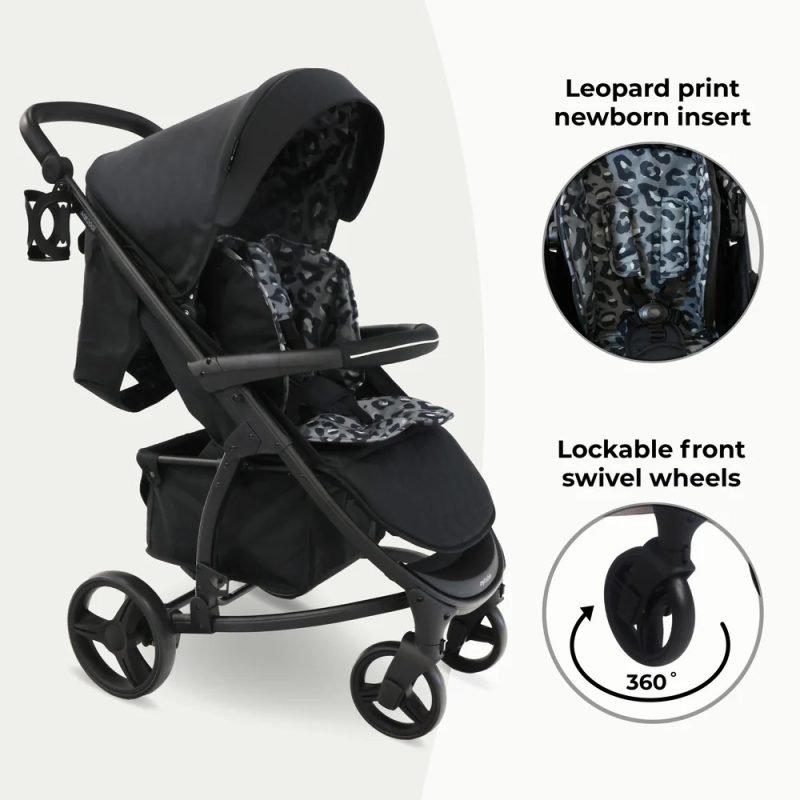 My Babiie MB200i Travel System with i-Size Car Seat - Black Leopard