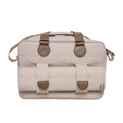 My Babiie Deluxe Changing Bag - Oatmeal Herringbone