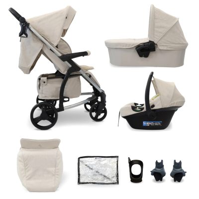 My Babiie MB200i Travel System with i-Size Car Seat - Oatmeal