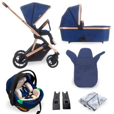 My Babiie Travel System with i-Size Car Seat - Dani Dyer Opal Blue