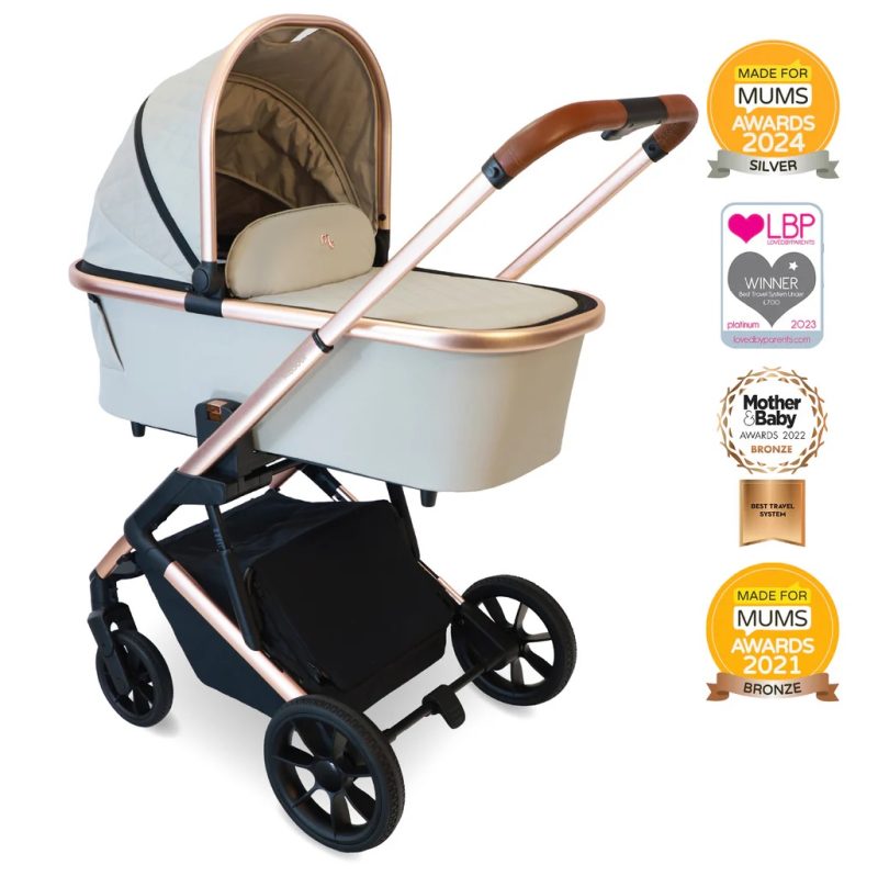 My Babiie Travel System with Base - Rose Gold Stone