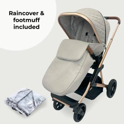 My Babiie Travel System with i-Size Car Seat - Dani Dyer Rose Gold Stone