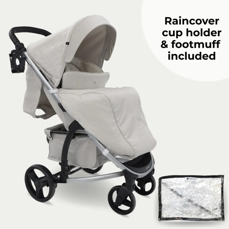 My Babiie MB200i Travel System with i-Size Car Seat - Oatmeal