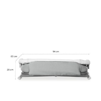 Hauck Face to Me 2 Grey Bedside Cot