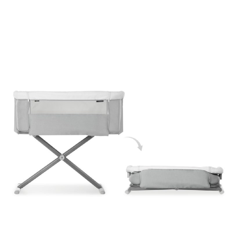 Hauck Face to Me 2 Grey Bedside Cot