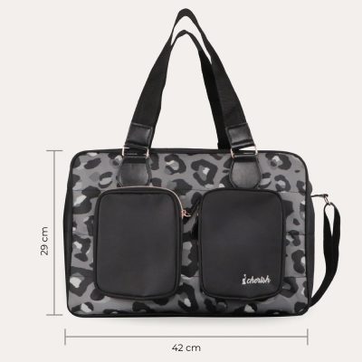 My Babiie Deluxe Changing Bag - Black Leopard