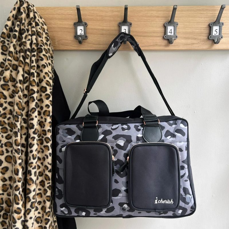 My Babiie Deluxe Changing Bag - Black Leopard