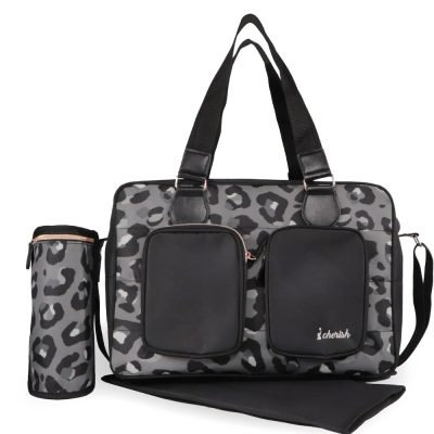 My Babiie Deluxe Changing Bag - Black Leopard