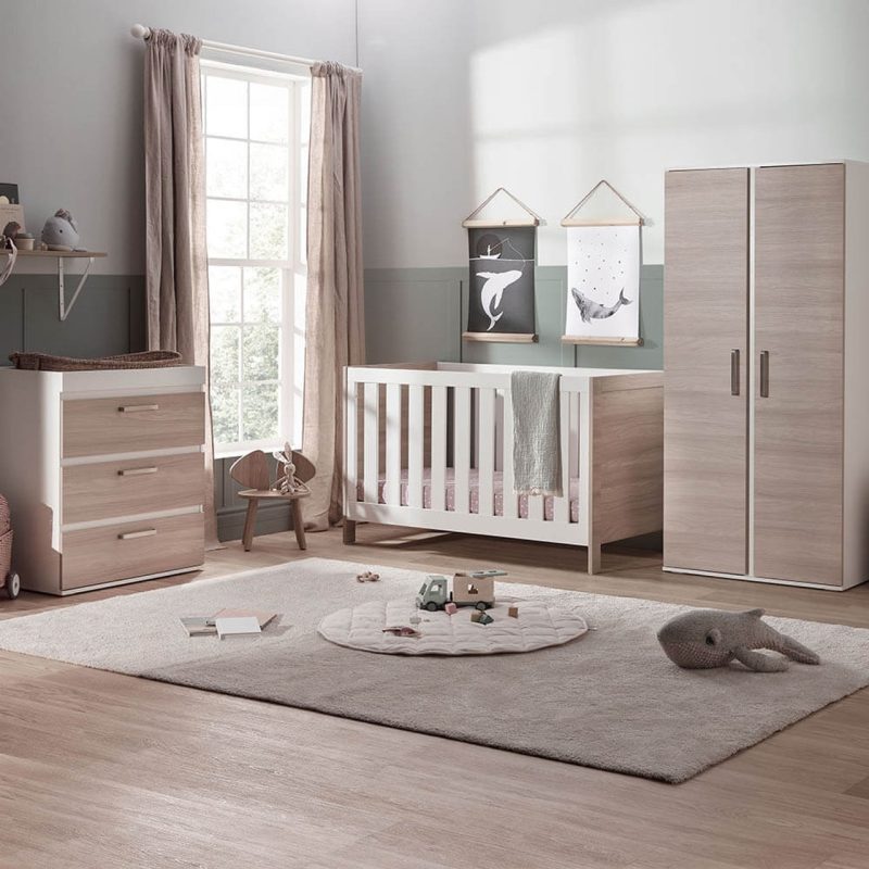 Silver Cross Finchley 3 Piece Nursery Set - Oak