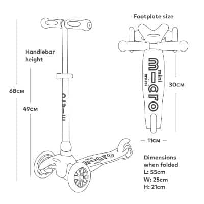 Mini Micro Scooter Foldable - Navy