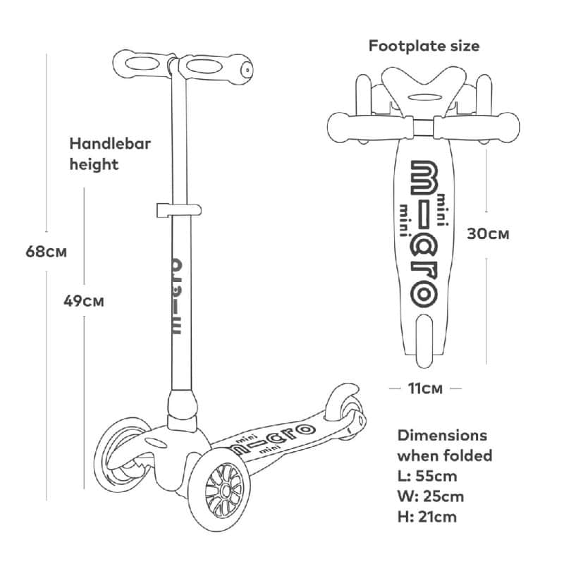 Mini Micro Scooter Foldable - Navy