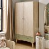 Mamas & Papas Coxley Wardrobe - Natural/ Olive Green