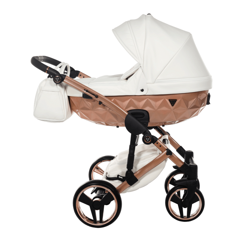 Junama Fluo Individual Pram - Satin White Rose Gold