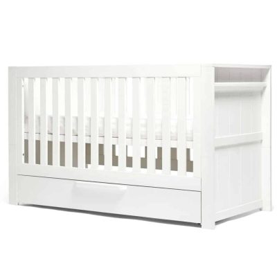 Mamas & Papas Franklin White Wash Cotbed With Premium Pocket Spring Mattress