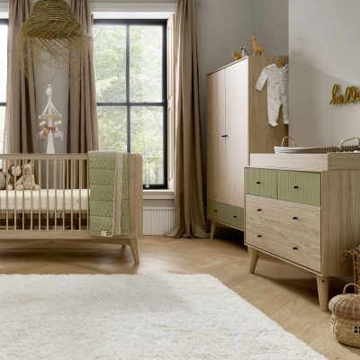 Mamas & Papas Coxley 3 Piece Furniture Set - Natural/Olive Green