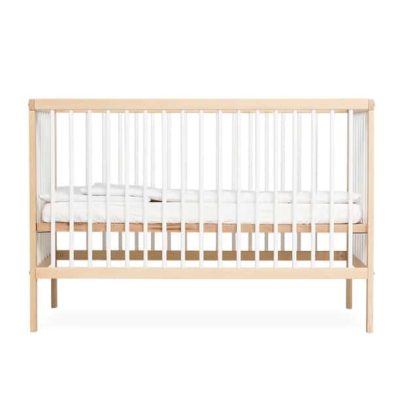 Mokee Mini Cot Bed - White/ Beech