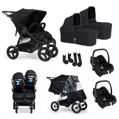 Bumbleride Indie Twin Cabriofix Travel System Bundle - Matte Black