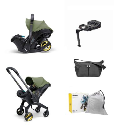 Doona i infant Car Seat - Desert Green Essentials Bundle