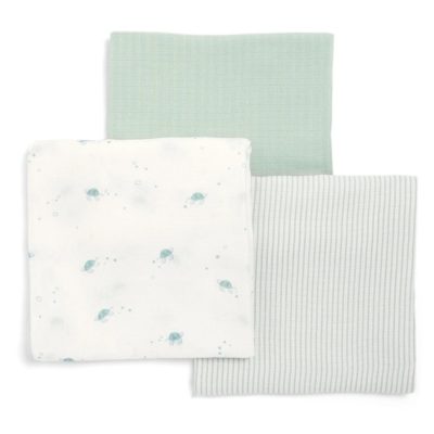 Mamas & Papas Large Turtle Muslin Cloths - 3 Pack