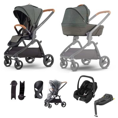 Mutsy Flow Cabriofix Travel System Bundle - Urban Green