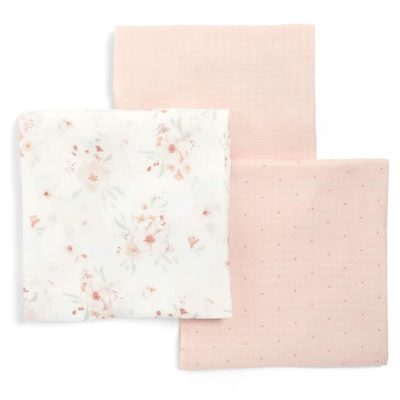 Mamas & Papas Large Floral Muslin Cloths - 3 Pack