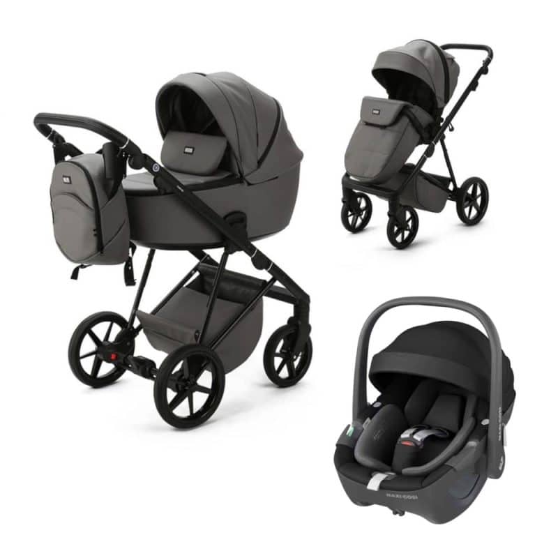 Mee-Go Milano Evo 3in1 Travel System Slate Grey + Pebble 360 Car Seat