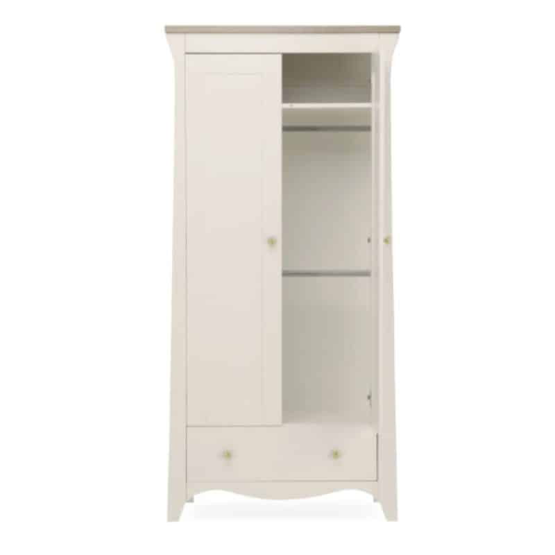 CuddleCo Clara 2 Door Nursery Wardrobe - Cashmere & Ash