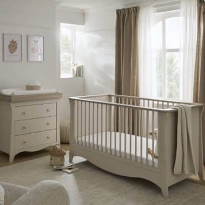 CuddleCo Clara 2 Piece Nursery Furniture Set - Cashmere/Ash