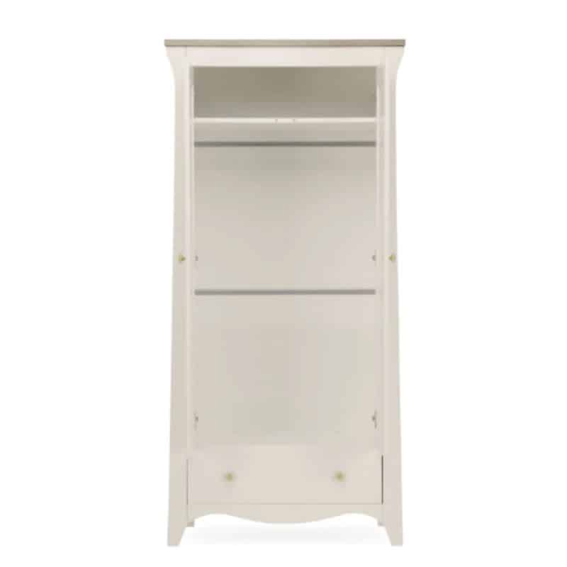 CuddleCo Clara 2 Door Nursery Wardrobe - Cashmere & Ash