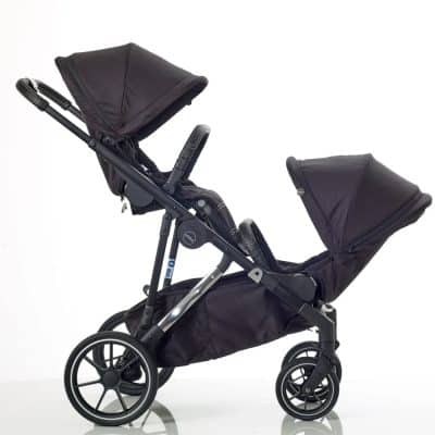 Mee-Go UNO+ Twin Tandem Bundle Black/Chrome