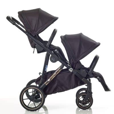 Mee-Go UNO+ Twin Tandem Bundle Black/Rose