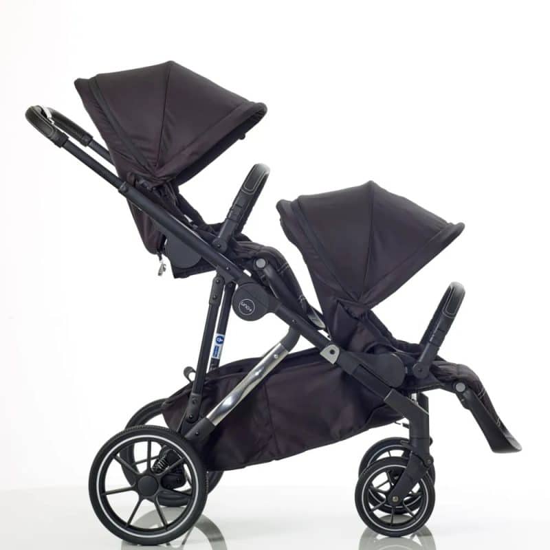 Mee-Go UNO+ Twin Tandem Bundle Black/Chrome