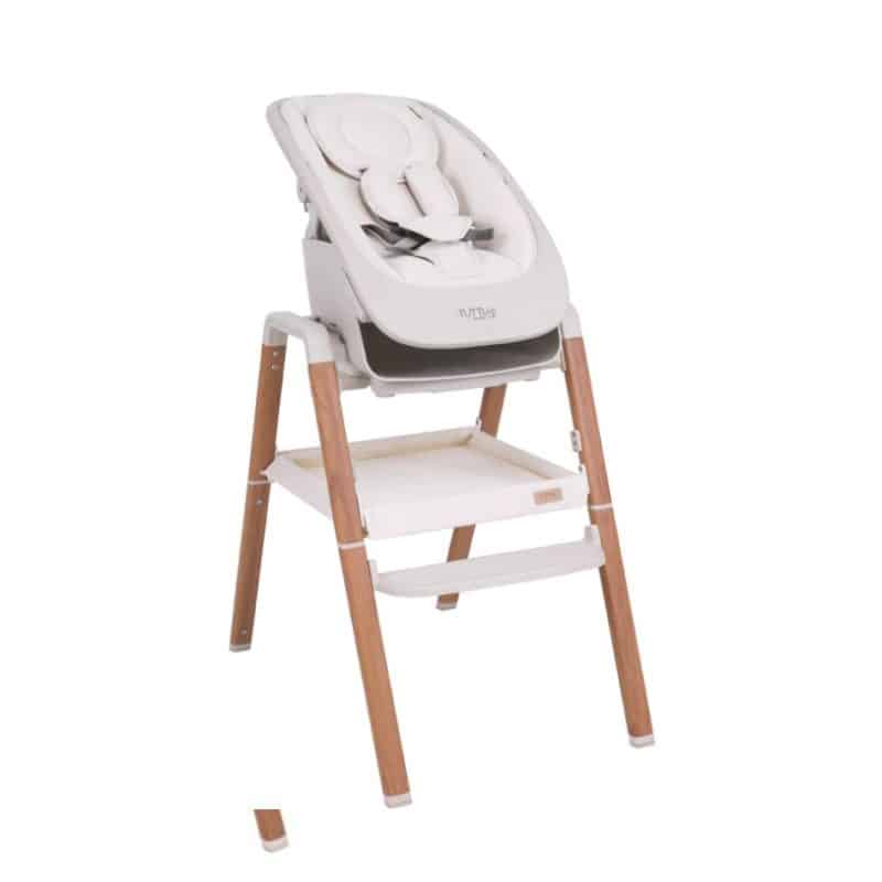 Tutti Bambini Nova Complete Highchair Package - Ecru/Scandinavian Walnut