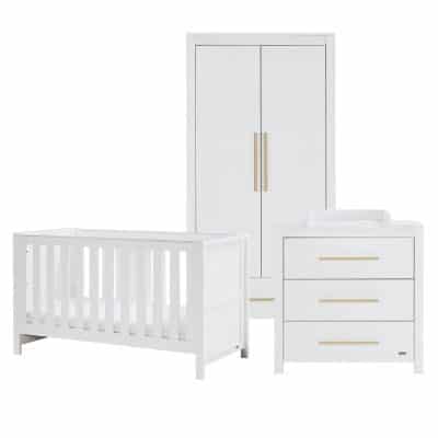 Tutti Bambini Tivoli 3 Piece Nursery Room Set - White