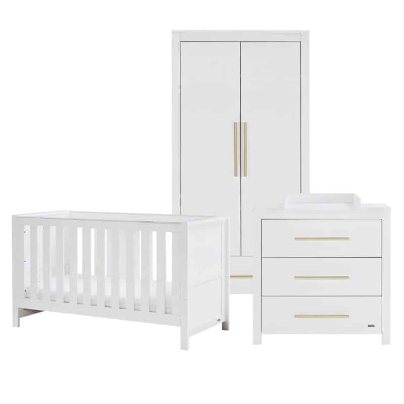 Tutti Bambini Tivoli 3 Piece Nursery Room Set - White