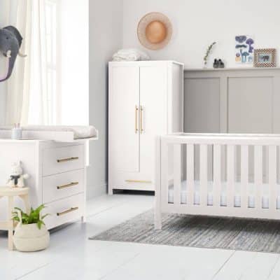 Tutti Bambini Tivoli 3 Piece Nursery Room Set - White