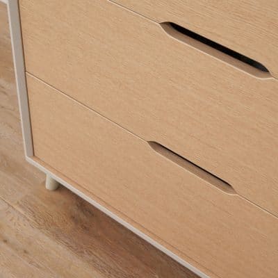 Tutti Bambini Fika Chest Changer - Light Oak/White Sand