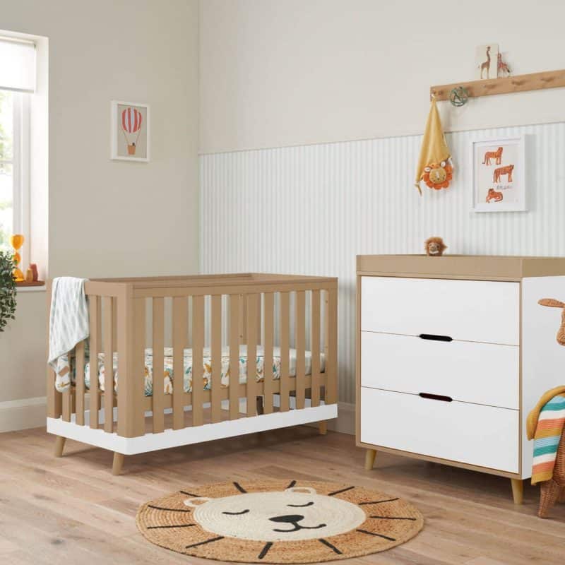 Tutti Bambini Hygge 4in1 2 Piece Room Set - White/Light Oak